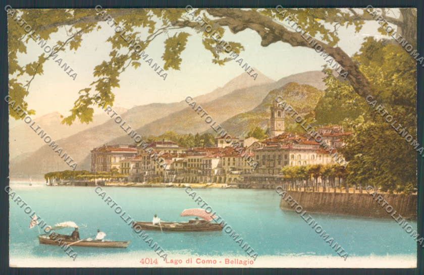 Como Bellagio Barca cartolina LQ1888 – fronte