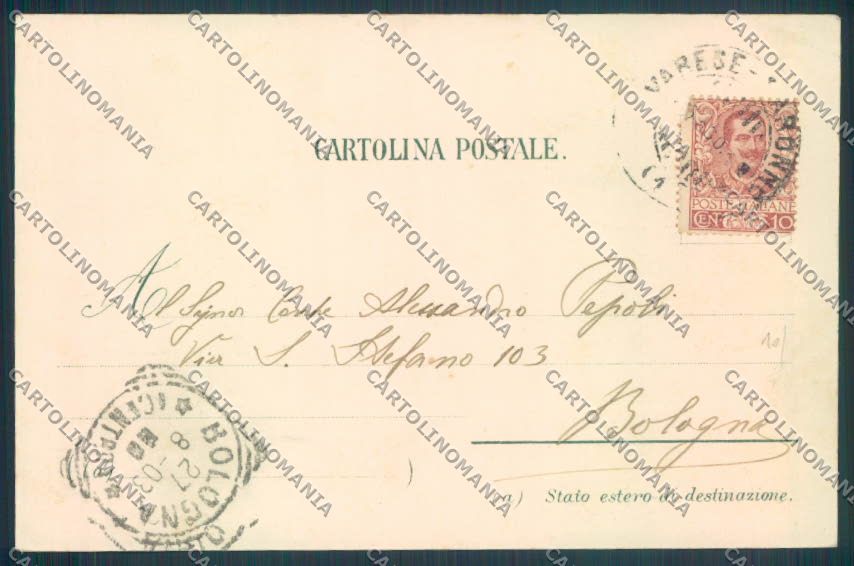 Como Bellagio Barca cartolina LQ1891 – retro