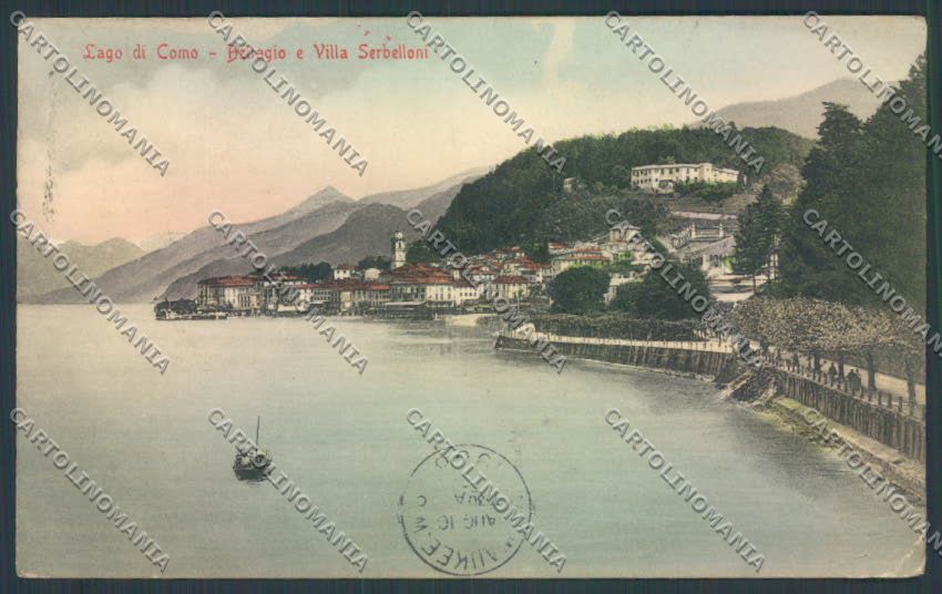 Como Bellagio PIEGHINA cartolina LQ1893 – fronte
