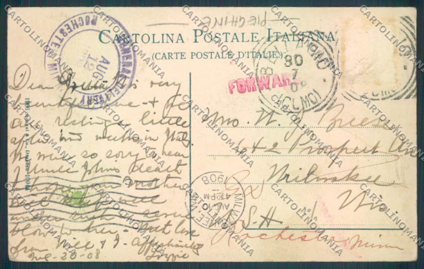 Como Bellagio PIEGHINA cartolina LQ1893 – retro