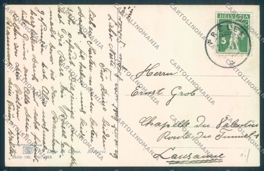 Como Bellagio cartolina LQ1902 – retro