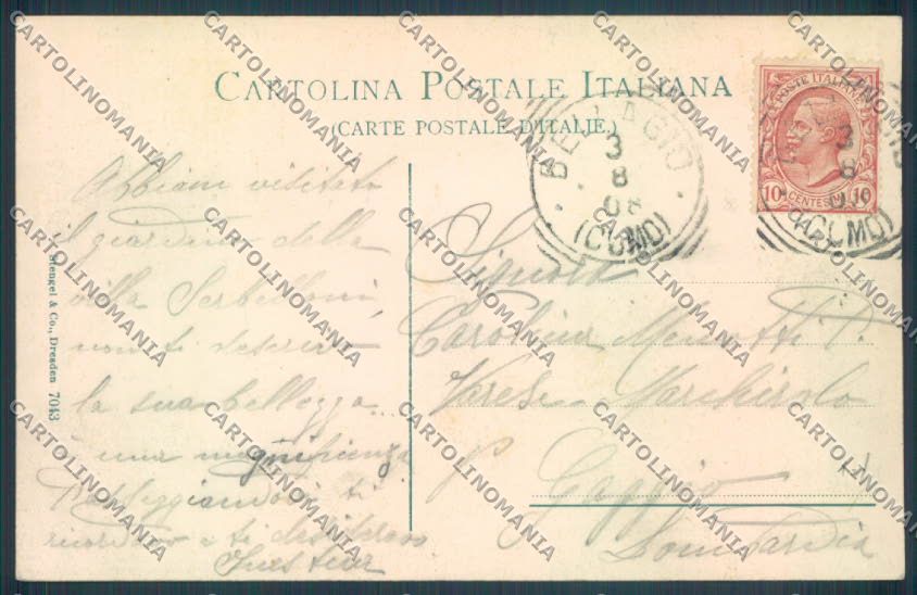 Como Bellagio cartolina LQ1904 – retro