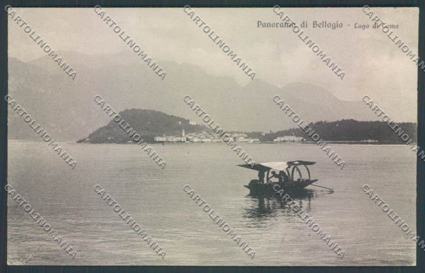 Como Bellagio Barca cartolina LQ1907 – fronte
