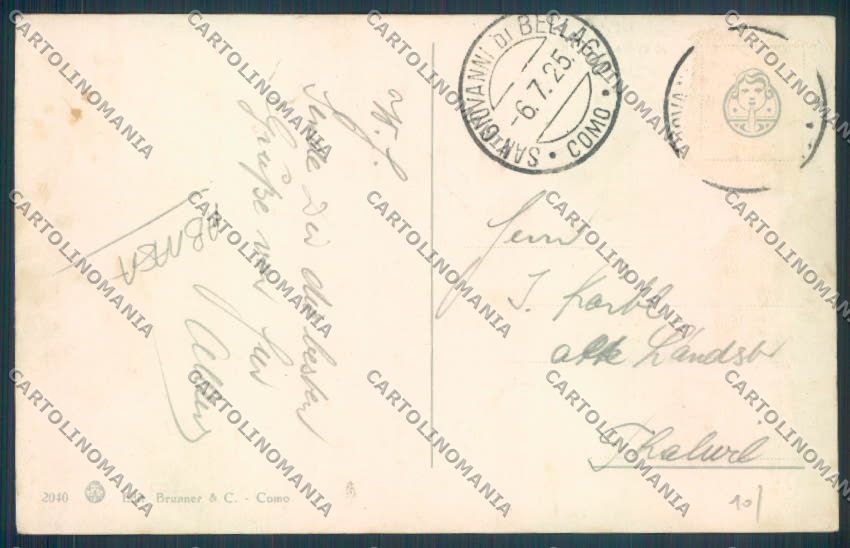 Como Bellagio ABRASA cartolina LQ1911 – retro