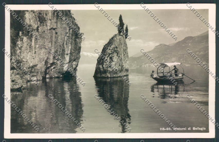 Como Bellagio Barca Foto cartolina LQ1915 – fronte