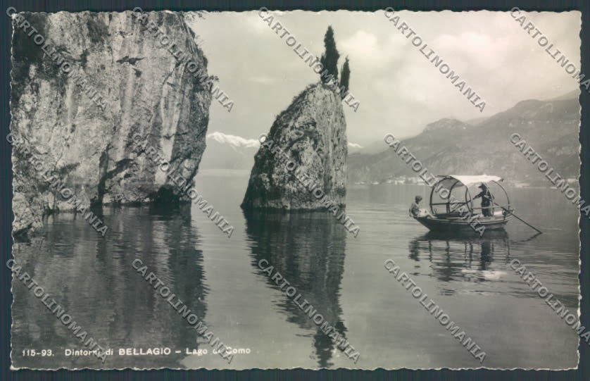 Como Bellagio Barca Foto cartolina LQ1917 – fronte