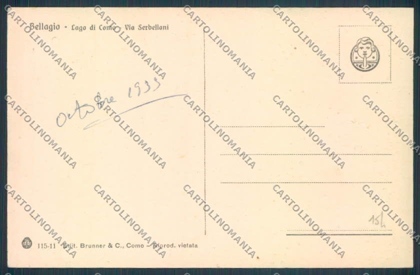 Como Bellagio cartolina LQ1924 – retro