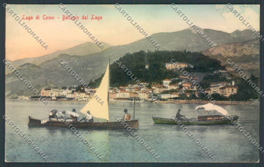 Como Bellagio Barca cartolina LQ1932 – fronte