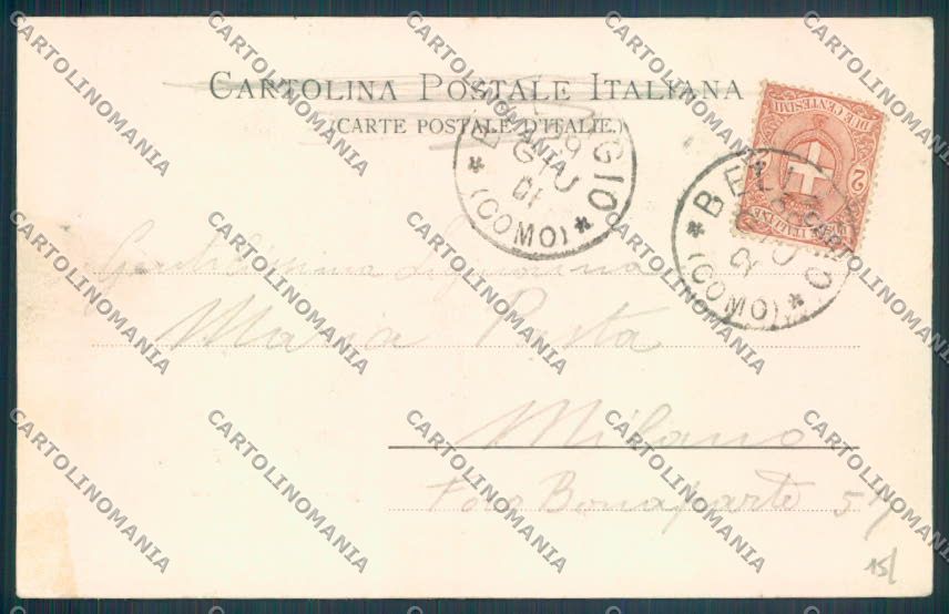 Como Bellagio Barca cartolina LQ1944 – retro