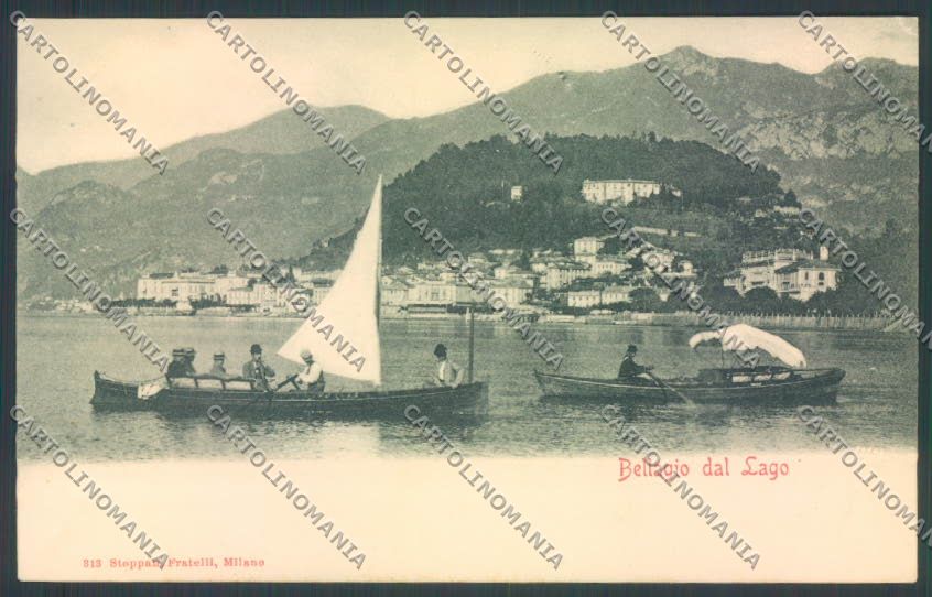 Como Bellagio Barca cartolina LQ1945 – fronte