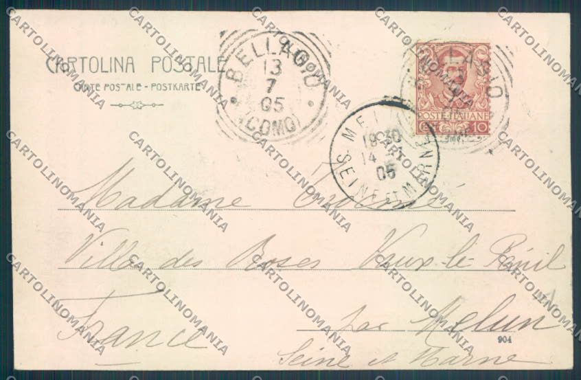 Como Bellagio Barca cartolina LQ1946 – retro
