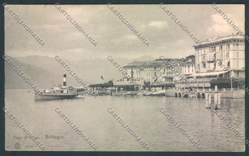 Como Bellagio Battello PIEGHINE cartolina LQ1949 – fronte