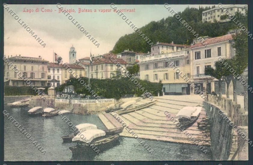 Como Bellagio Barca cartolina LQ1950 – fronte