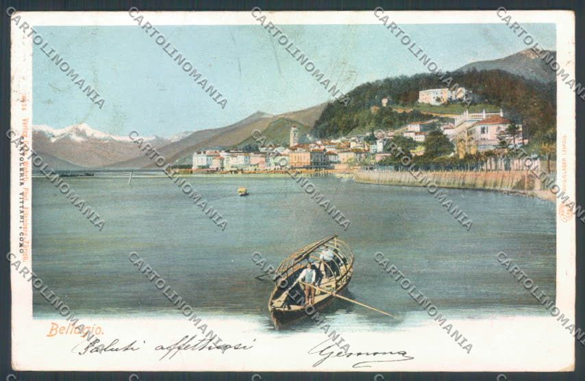 Como Bellagio Barca cartolina LQ1951 – fronte