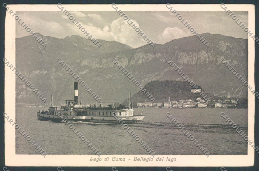 Como Bellagio Battello STRAPPO cartolina LQ1964 – fronte