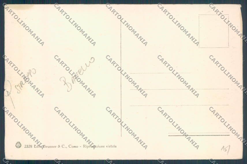 Como Bellagio Battello STRAPPO cartolina LQ1964 – retro