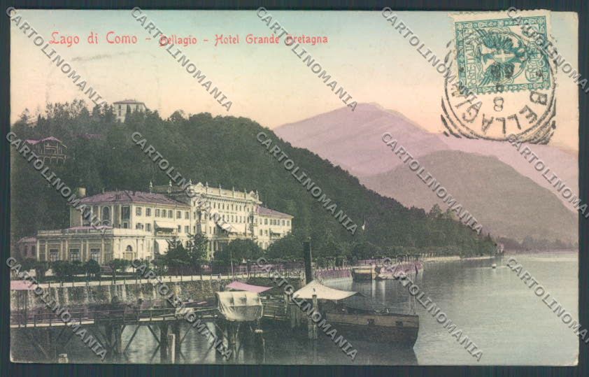 Como Bellagio Barca cartolina LQ1973 – fronte