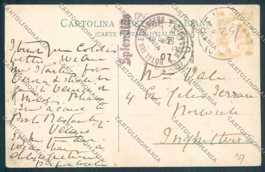 Como Bellagio Barca cartolina LQ1975 – retro