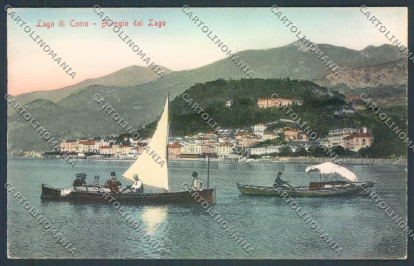 Como Bellagio Barca cartolina LQ1976 – fronte
