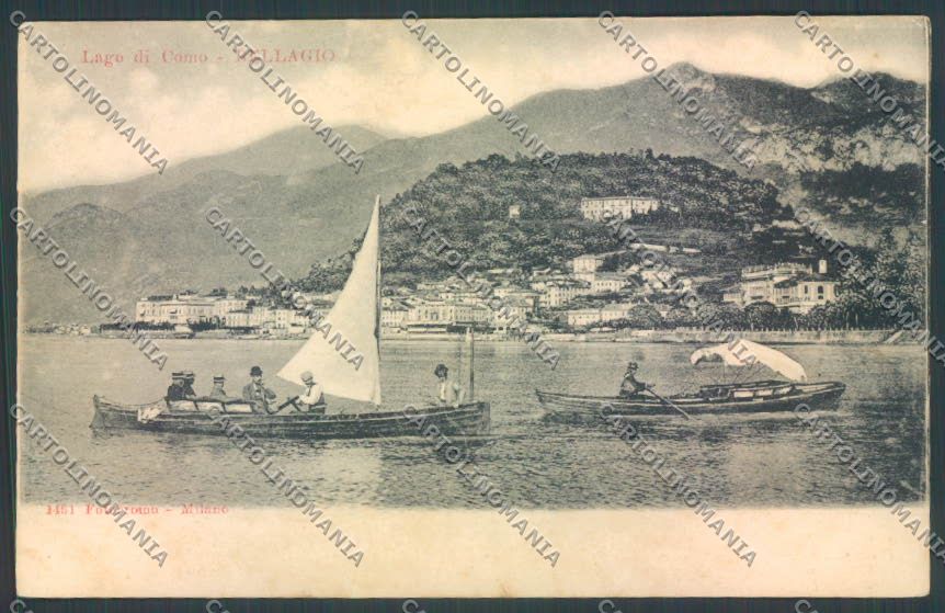 Como Bellagio Barca cartolina LQ1979 – fronte