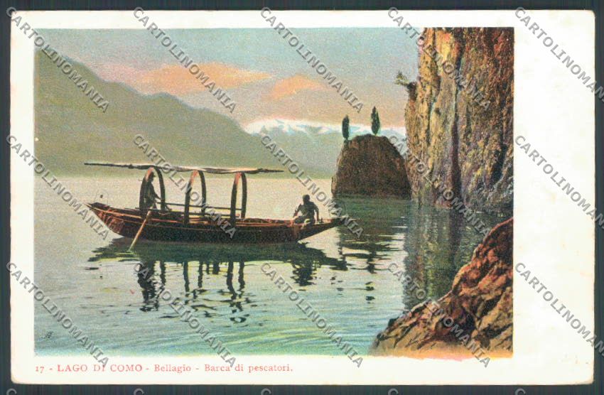 Como Bellagio Barca cartolina LQ1989 – fronte
