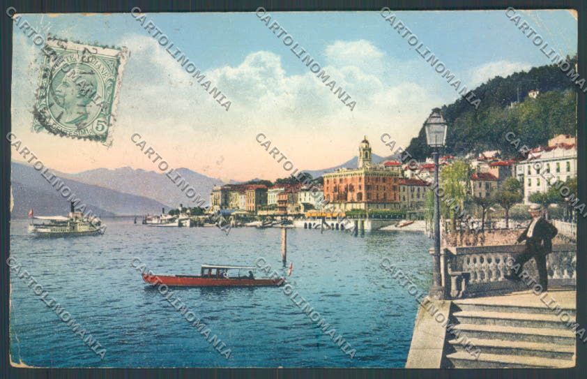 Como Bellagio Barca PIEGHINE ABRASA cartolina LQ1992 – fronte