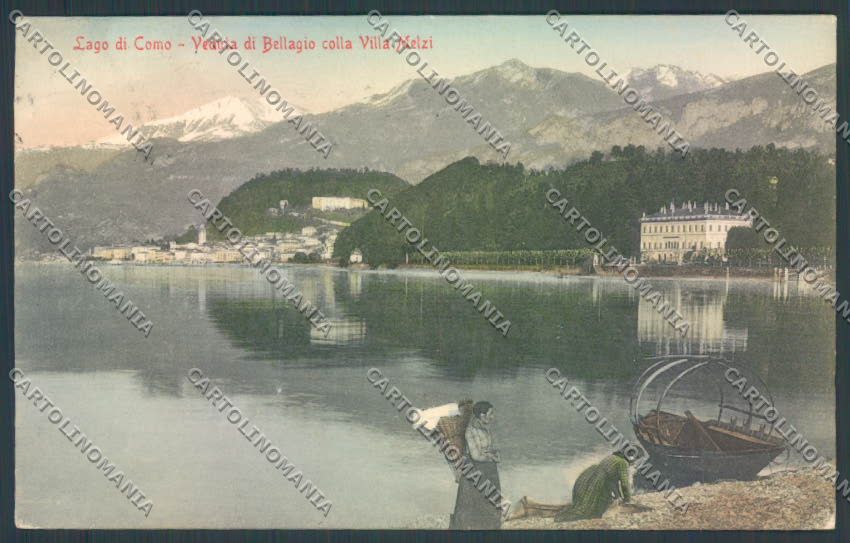 Como Bellagio Barca cartolina LQ1996 – fronte