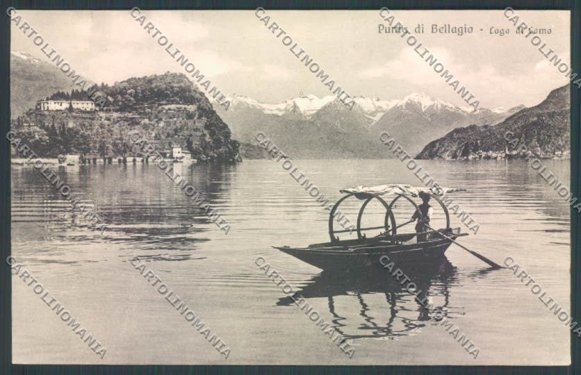 Como Bellagio Barca cartolina LQ2000 – fronte
