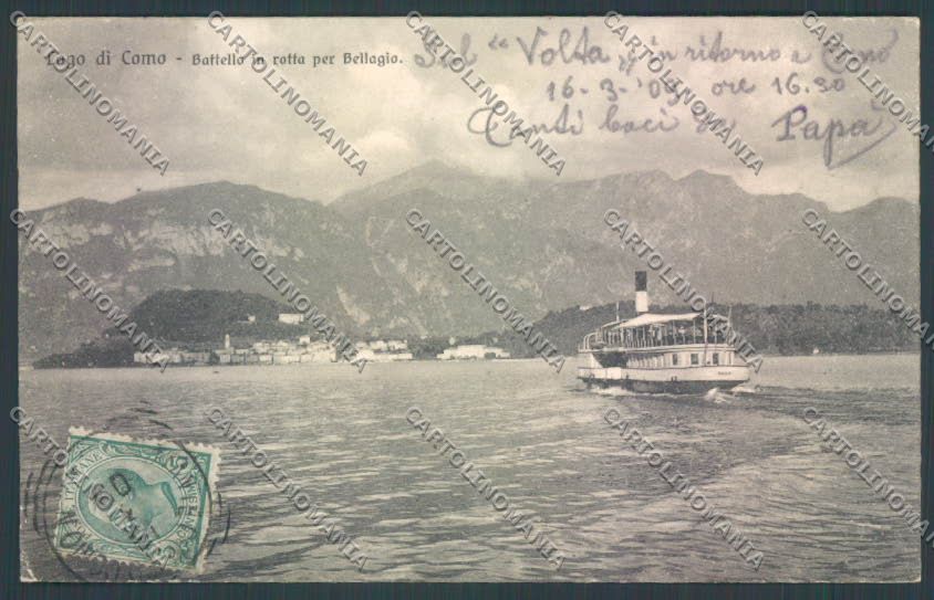 Como Bellagio Battello cartolina LQ2032 – fronte