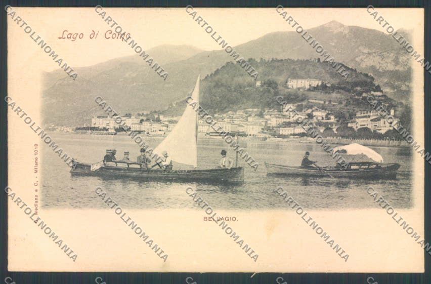 Como Bellagio Barca cartolina LQ2035 – fronte
