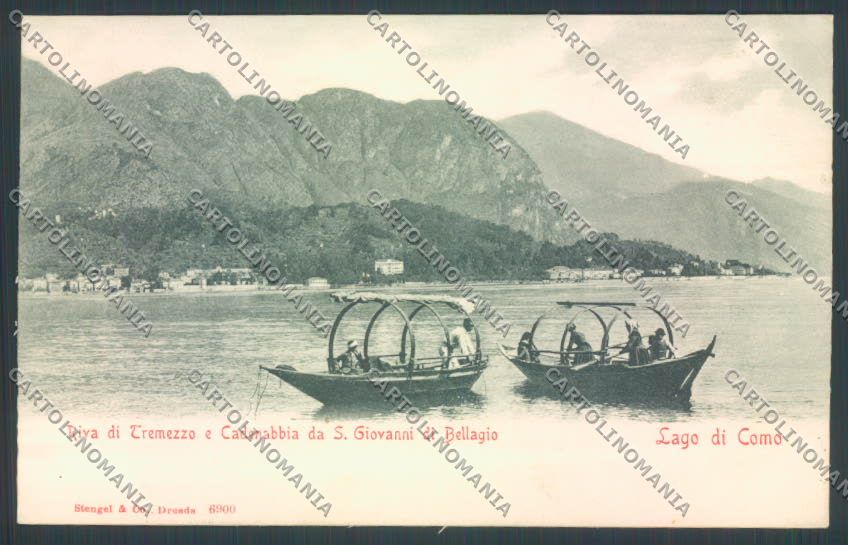 Como Bellagio Barca cartolina LQ2041 – fronte