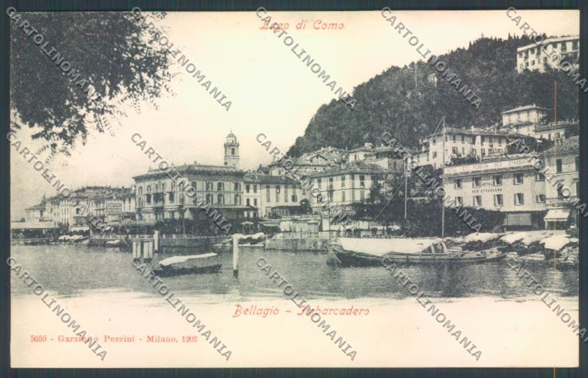 Como Bellagio Barca cartolina LQ2048 – fronte