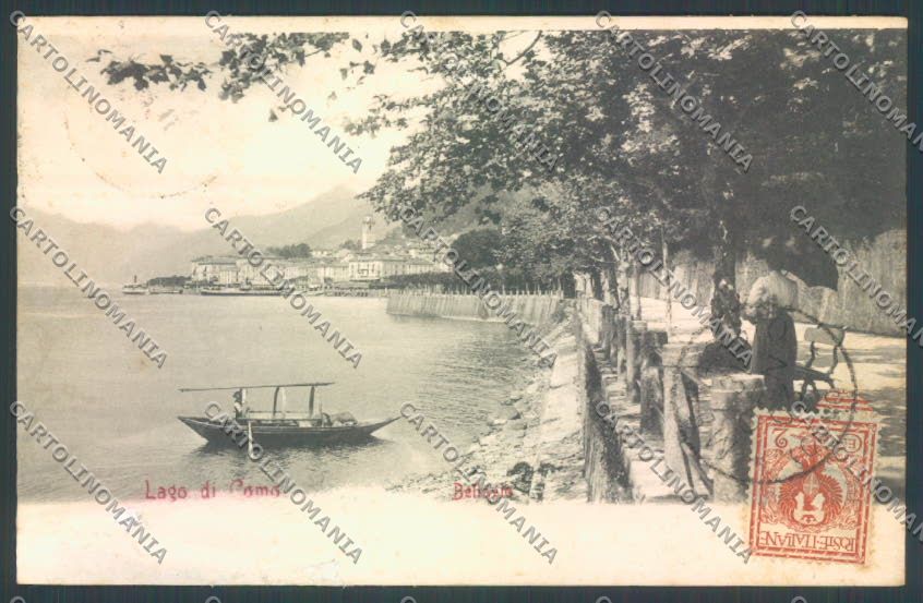 Como Bellagio Barca ABRASA cartolina LQ2056 – fronte