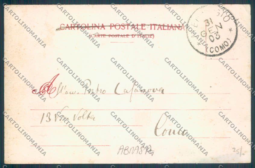 Como Bellagio Barca ABRASA cartolina LQ2056 – retro
