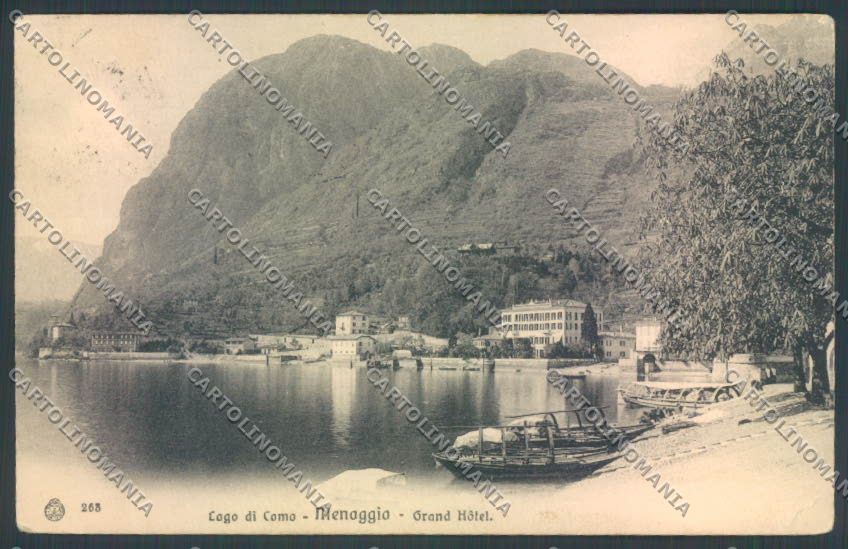 Como Menaggio Barca PIEGHINE cartolina LQ2066 – fronte
