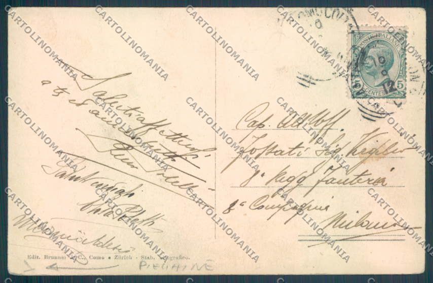 Como Menaggio Barca PIEGHINE cartolina LQ2066 – retro