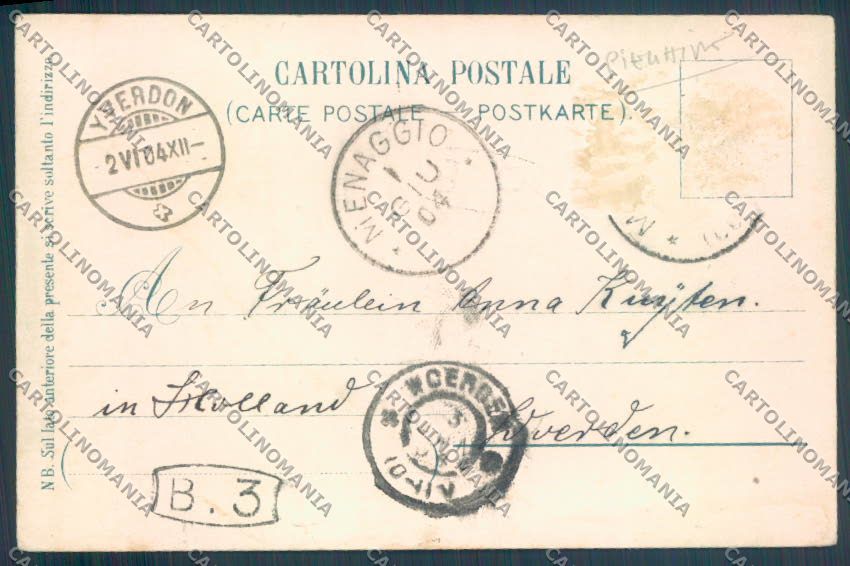 Como Menaggio Barca PIEGHINA cartolina LQ2069 – retro