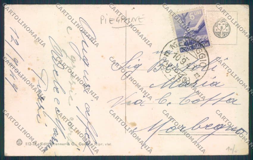 Como Menaggio PIEGHINE cartolina LQ2070 – retro