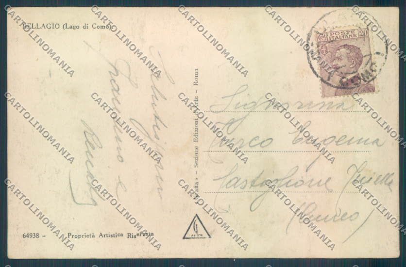 Como Bellagio Barca Foto cartolina LQ2156 – retro
