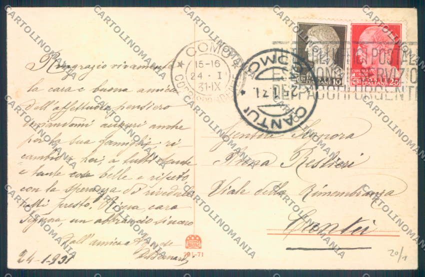 Como Menaggio cartolina LQ2164 – retro