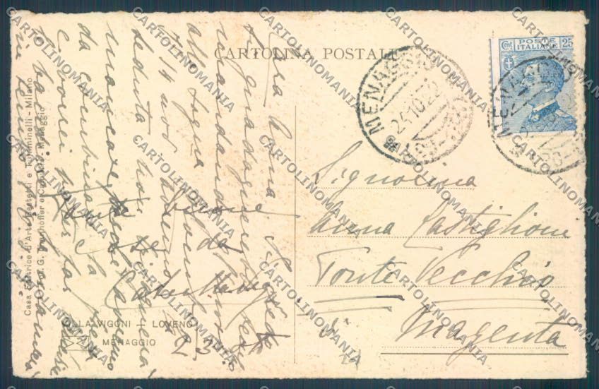 Como Menaggio cartolina LQ2165 – retro