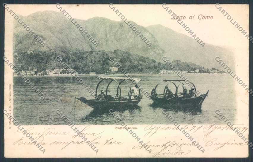 Como Cadenabbia Barca ABRASA cartolina LQ2245 – fronte