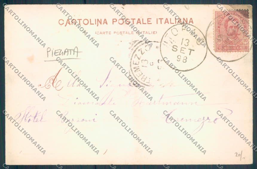Como Cadenabbia Barca PIEGATA cartolina LQ2279 – retro