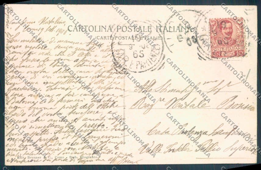 Como Cadenabbia Barca cartolina LQ2283 – retro