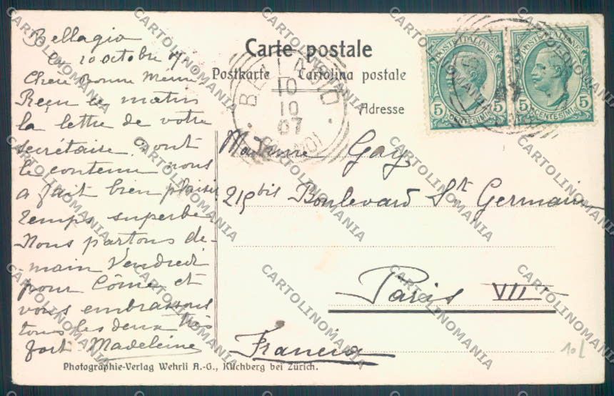 Como Tremezzo cartolina LQ2315 – retro