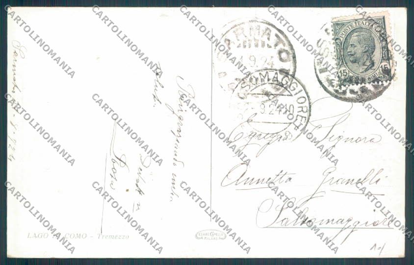 Como Tremezzo Barca cartolina LQ2329 – retro