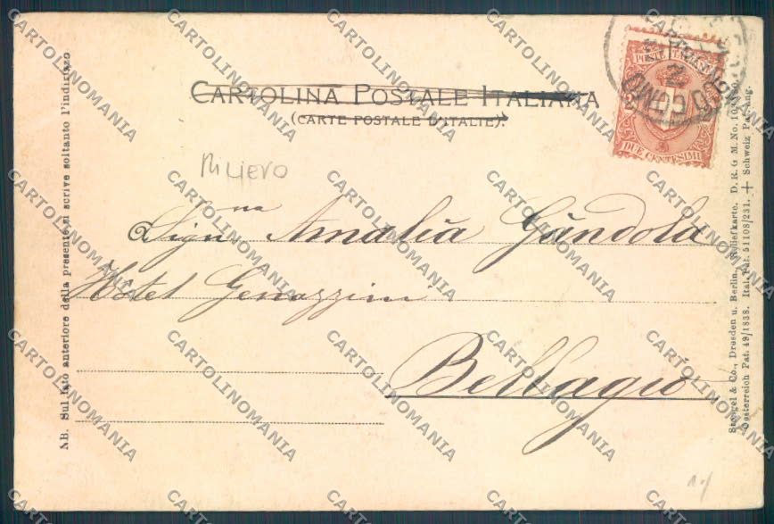 Como Tremezzo Rilievo cartolina LQ2335 – retro