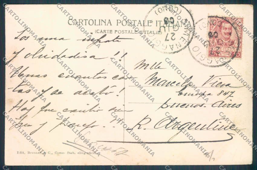 Como Tremezzo SCOLLATA cartolina LQ2345 – retro