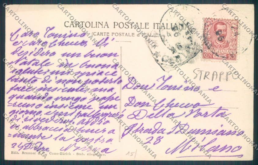 Como Tremezzo Barca STRAPPO cartolina LQ2358 – retro