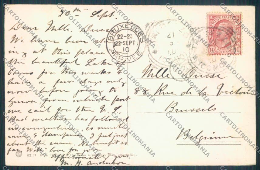 Como Tremezzo Barca cartolina LQ2364 – retro